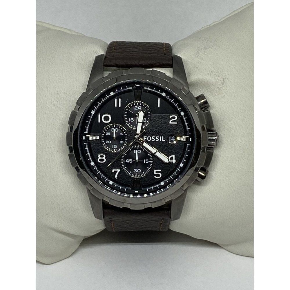 Fossil FS4721 Men's Brown Leather Analog Dial Quar